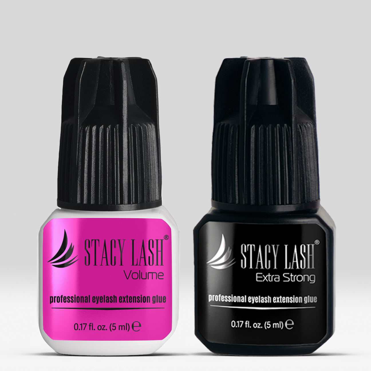 Stacy Lash Bundle: Eyelash Extension Glue - Extra Strong 5ml & Volume 5ml