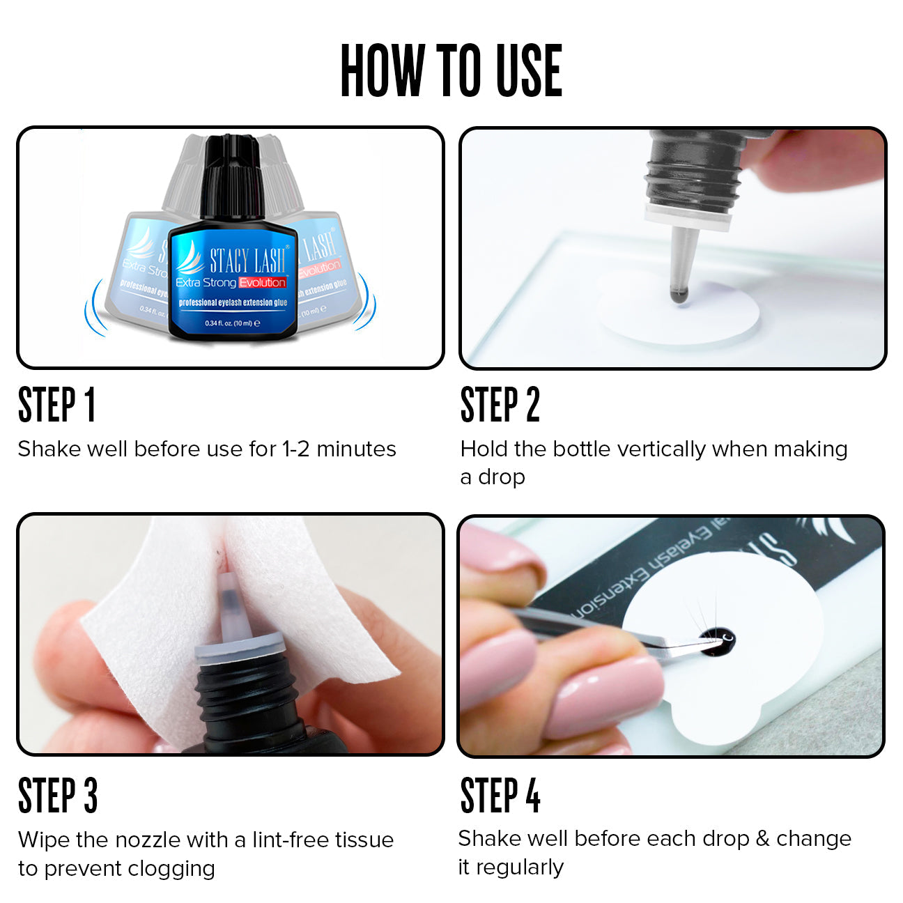 Stacy Lash Extra Strong Evolution Eyelash Extension Glue - 10ml