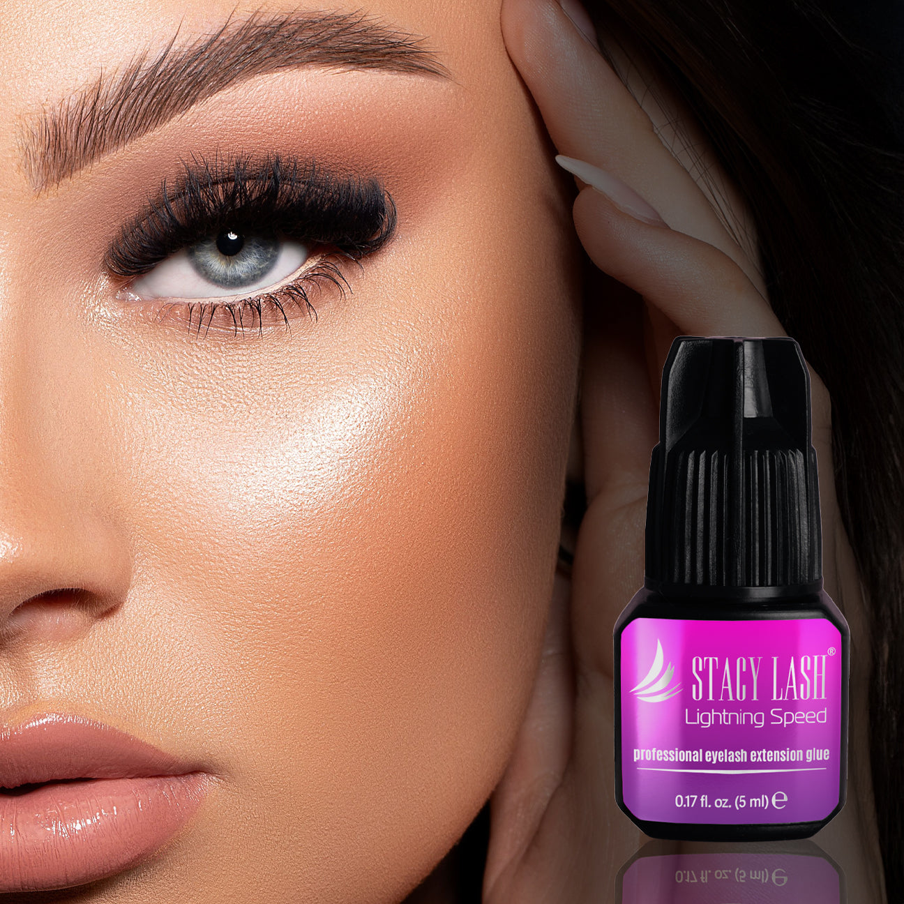 Stacy Lash Bundle: Eyelash Extension Glue - Lightning Speed 5ml & Volume 5ml