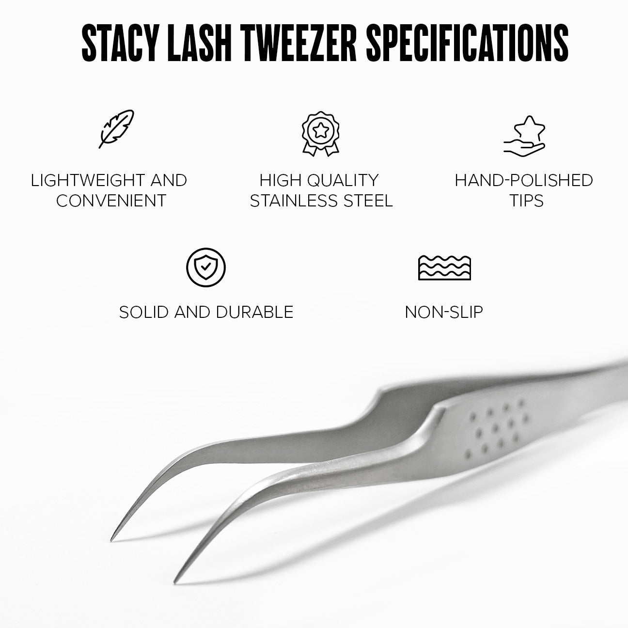 Stacy Lash Bundle: Evolution 5ml & STL-10 Eyelash Extension Tweezers