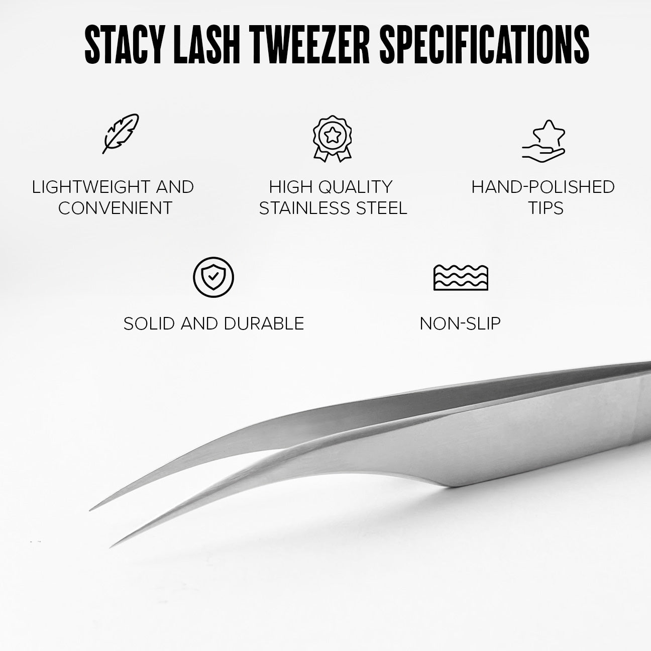 Stacy Lash Bundle: Extra Strong 5ml & STL1 & STL6 Lash Extension Tweezers