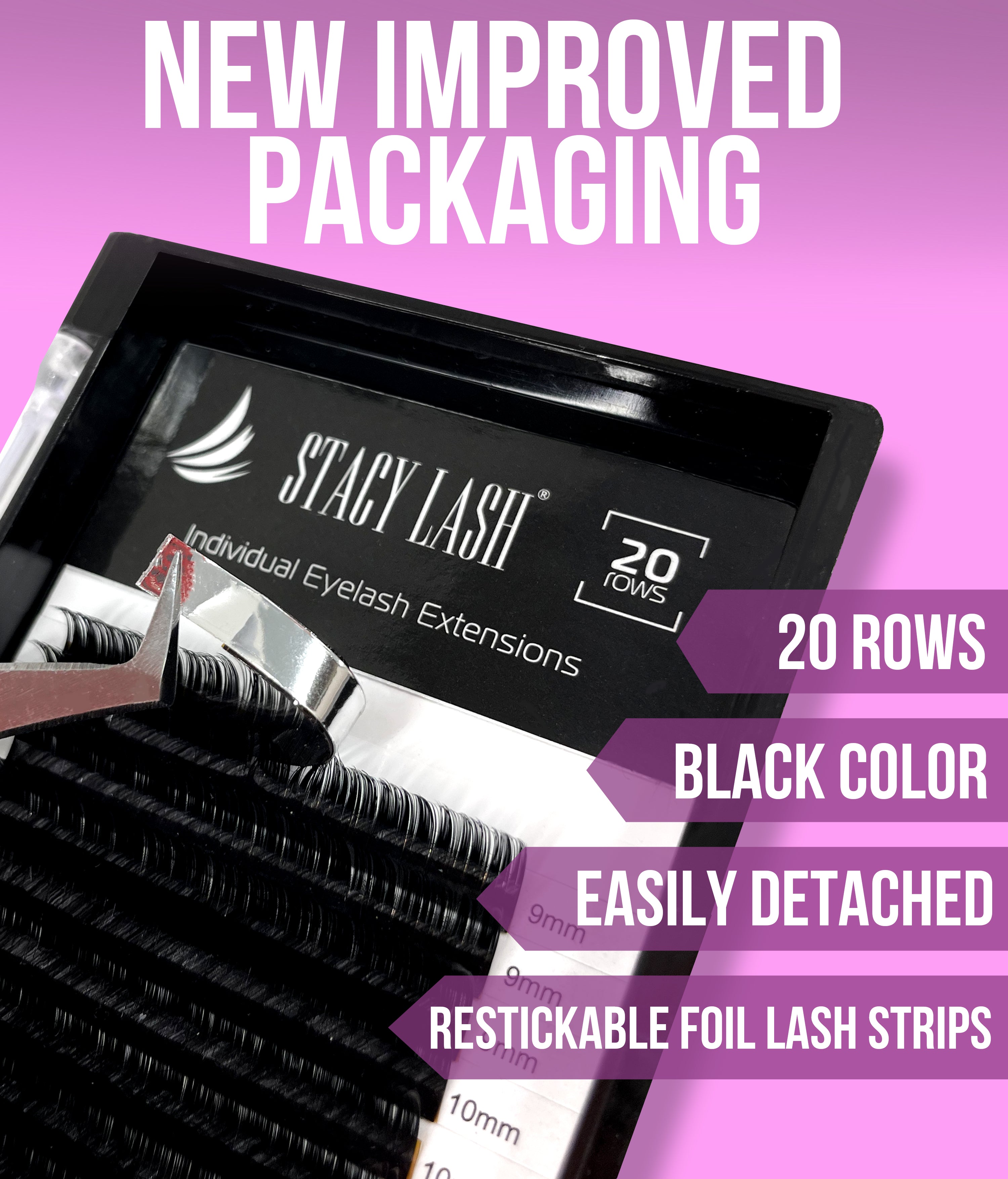 Sale❗️ 20 Rows - Mink Eyelash Extensions DD Curl