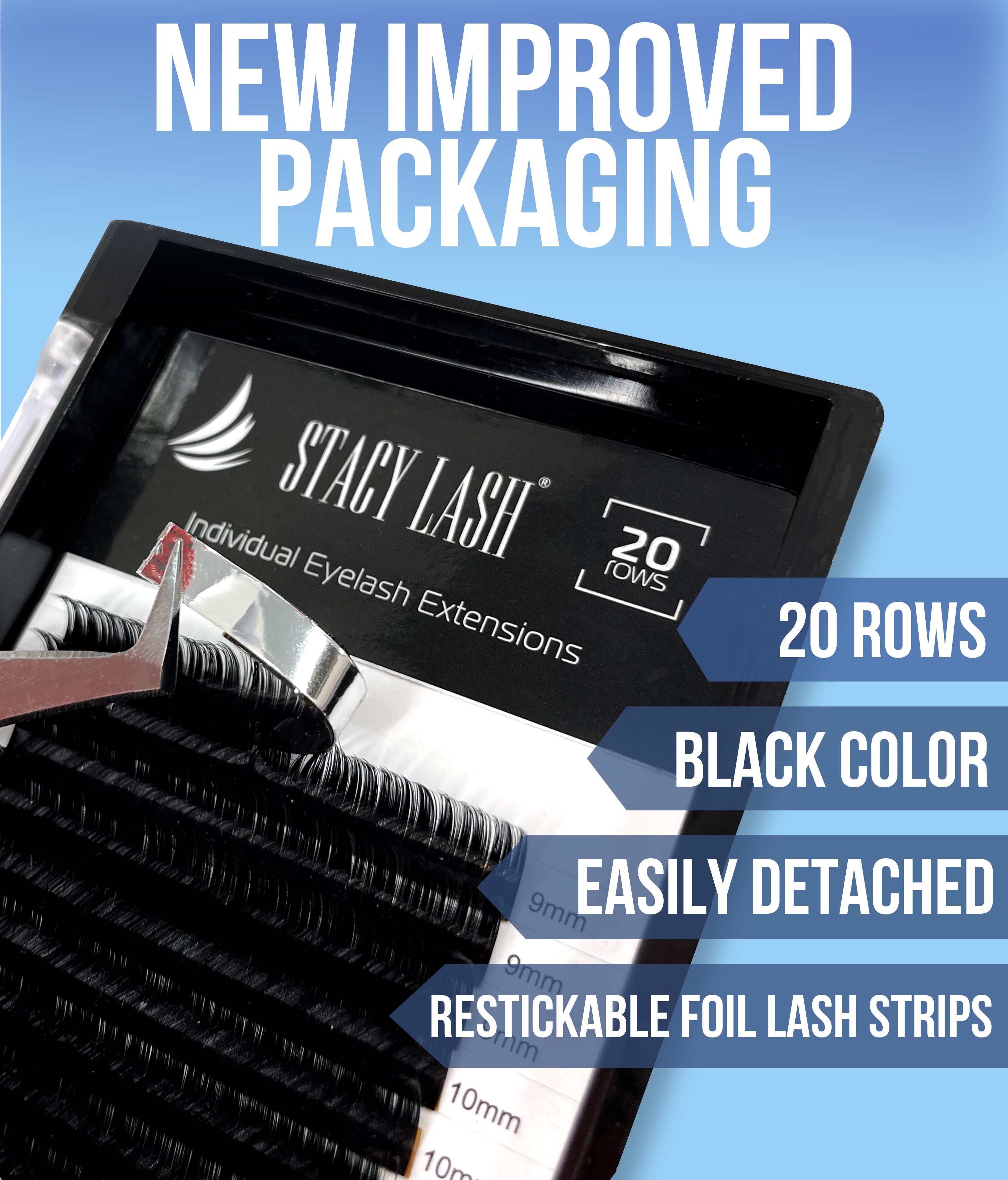 Sale❗️ 20 Rows - Split Tip Flat Eyelash Extensions J Curl