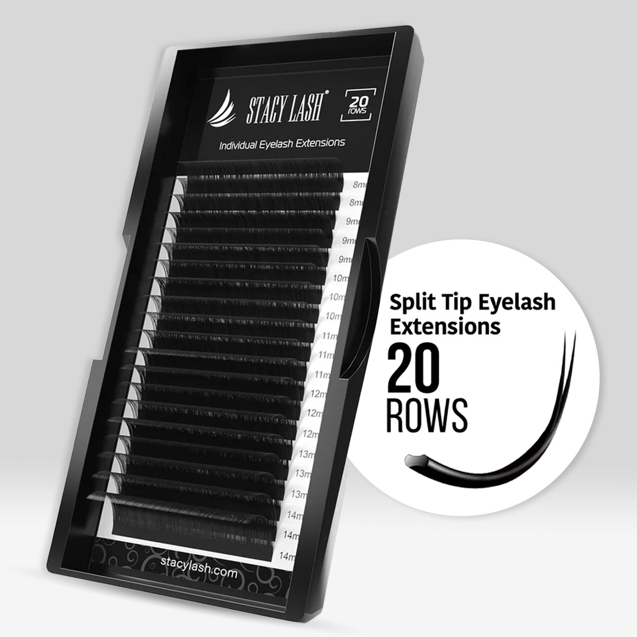 Sale❗️ 20 Rows - Split Tip Flat Eyelash Extensions DD Curl