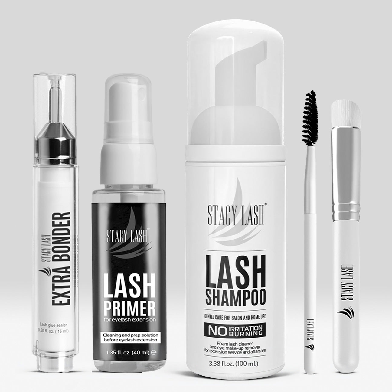 Stacy Lash Bundle: Extra Bonder / 15ml & Primer 40ml & Lash Shampoo 100ml