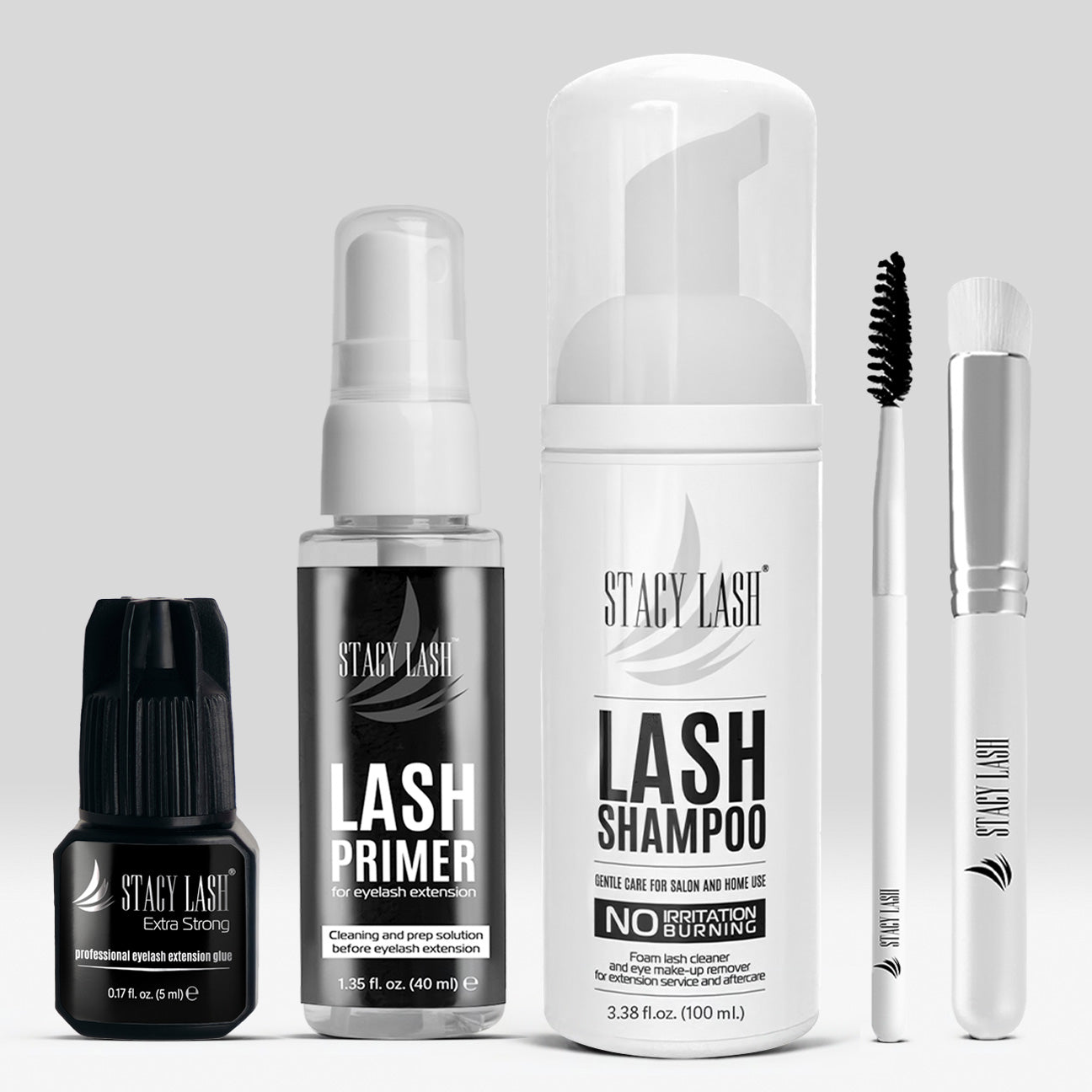 Stacy Lash Bundle: Extra Strong 5ml & Primer 40ml & Lash Shampoo 100ml