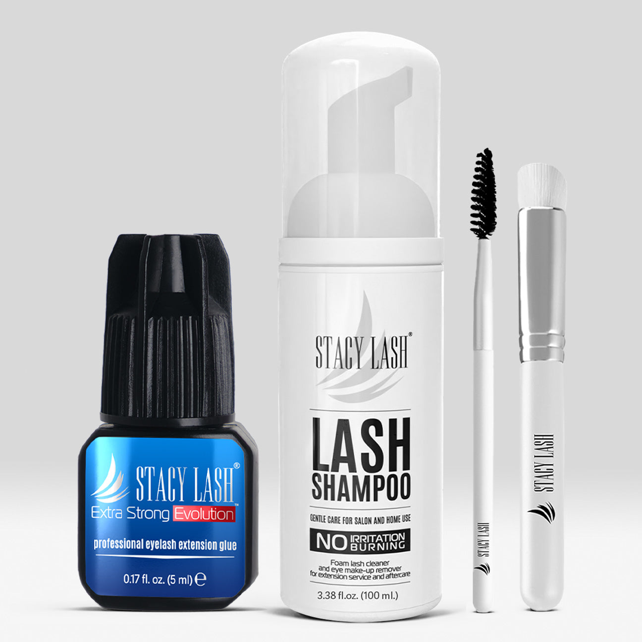 Stacy Lash Bundle: Evolution Eyelash Extension Glue 5ml & Lash Shampoo 100ml
