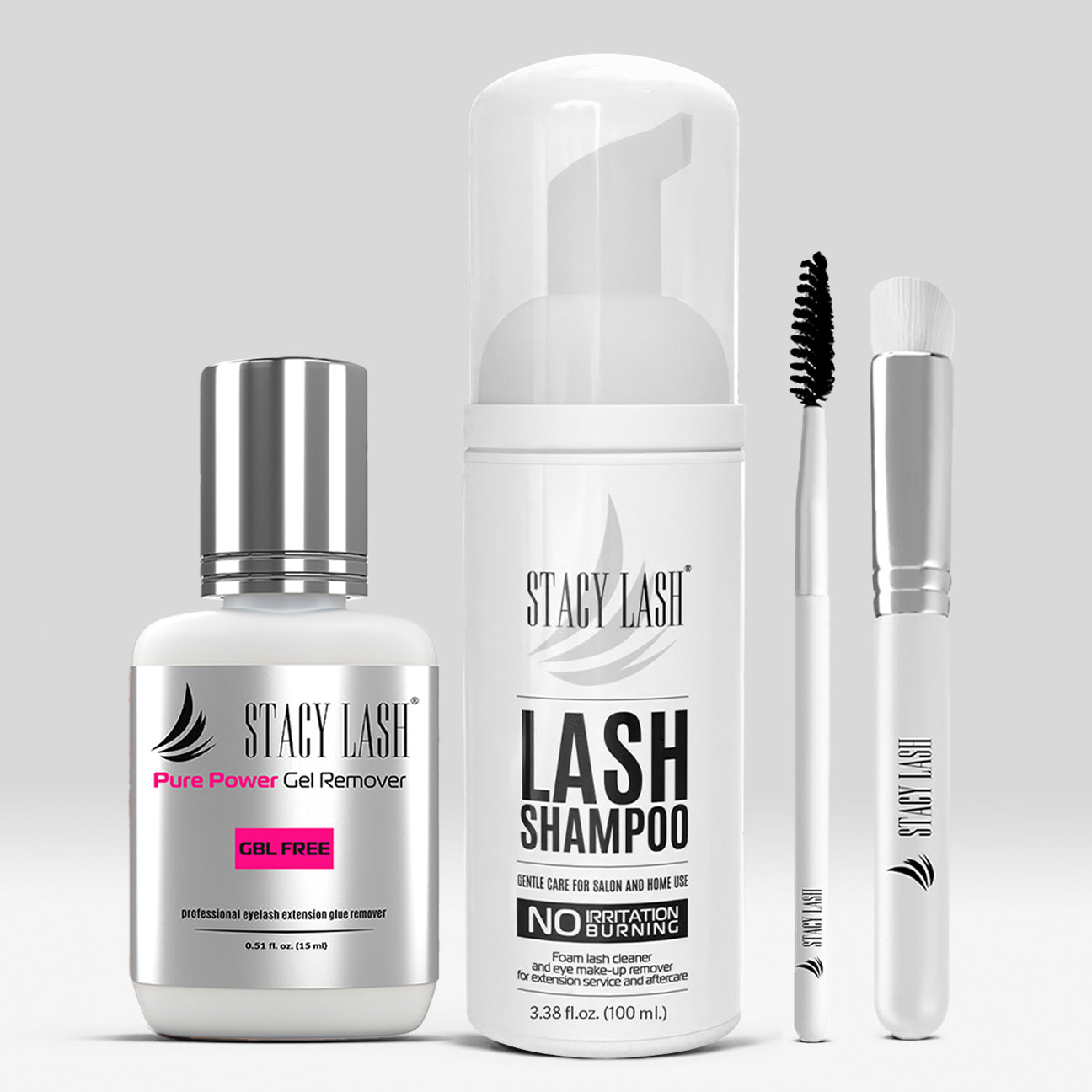 Stacy Lash Bundle: Lash Shampoo 100ml & Pure Power Gel Remover 15ml
