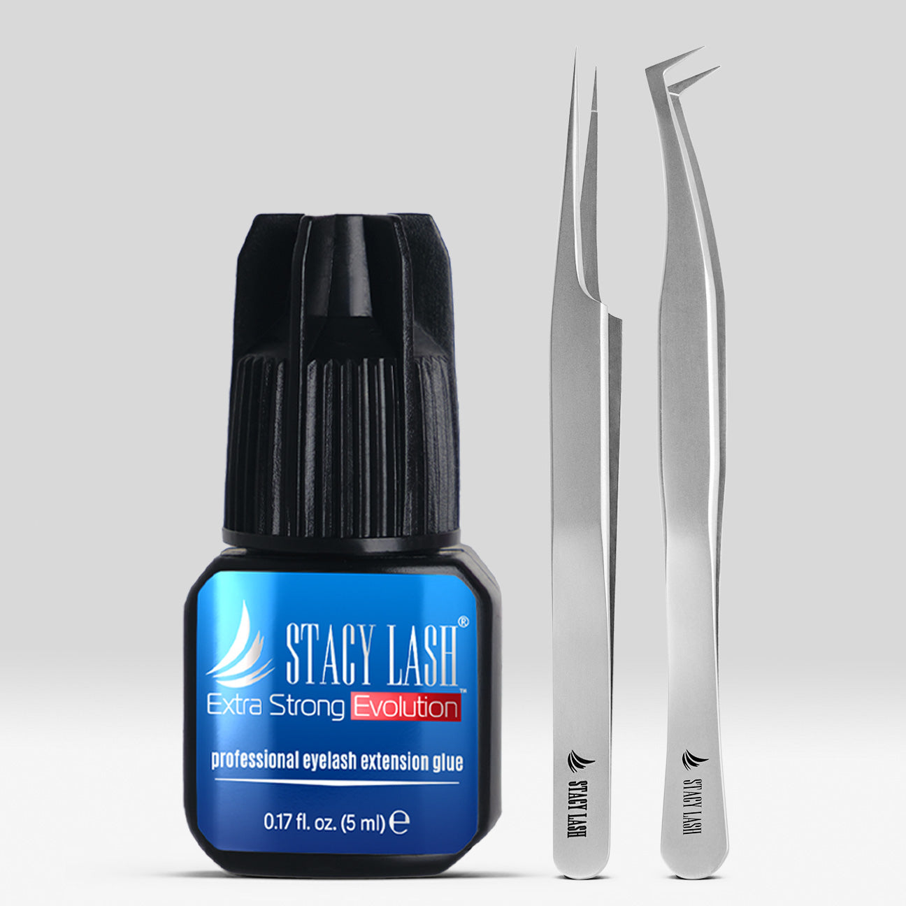 Stacy Lash Bundle: Evolution 5ml & STL3 & STL6 Lash Extension Tweezers