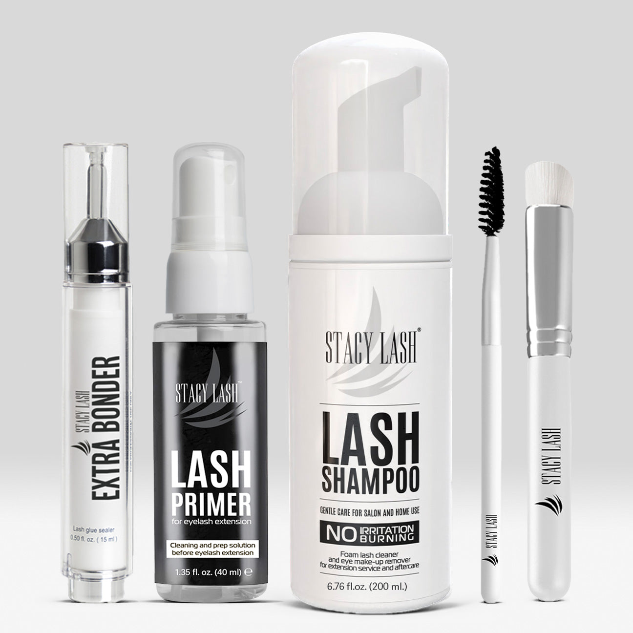 Stacy Lash Bundle: Extra Bonder 0.50 fl. oz. / 15ml & Primer 40ml & Lash Shampoo 200ml/6.76fl.oz