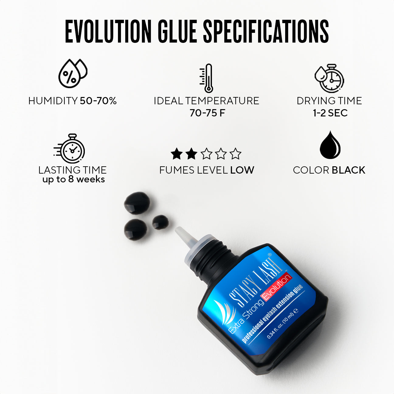 Stacy Lash Extra Strong Evolution Eyelash Extension Glue - 10ml