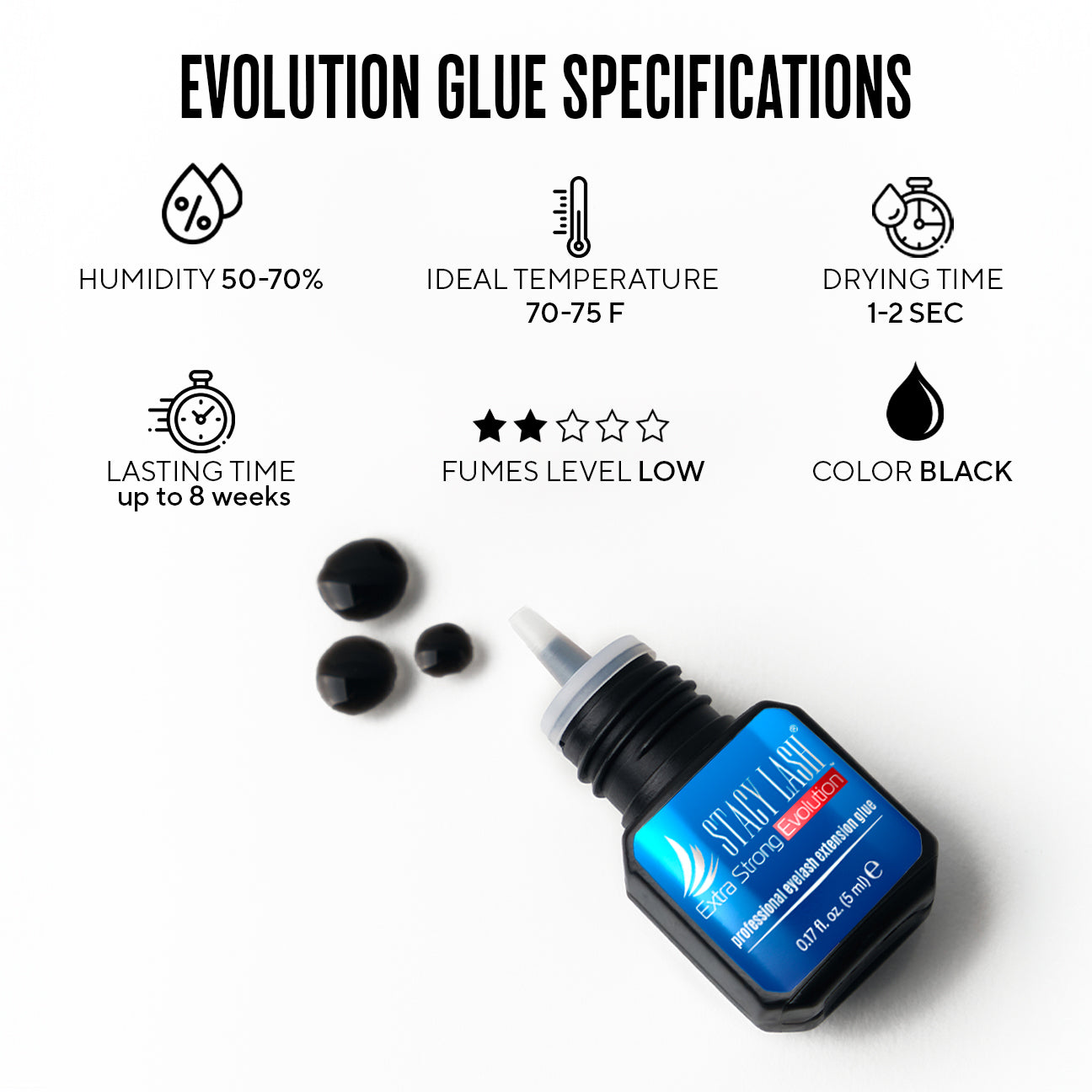 Stacy Lash Extra Strong Evolution Eyelash Extension Glue - 5ml
