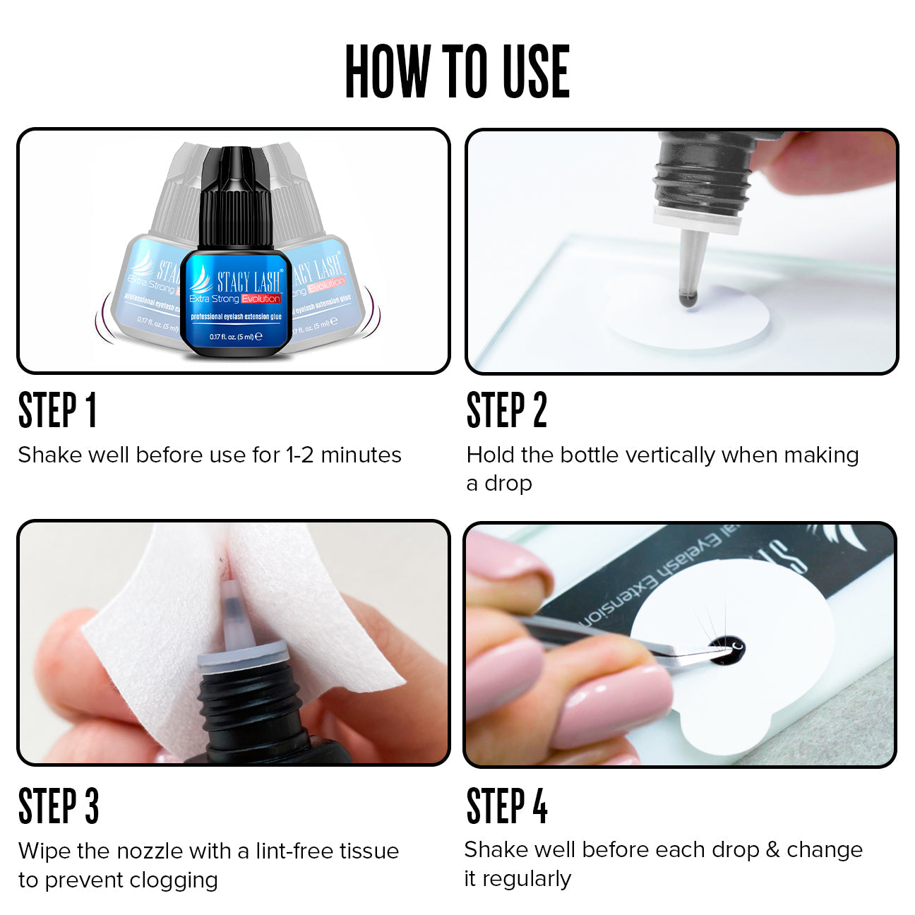 Stacy Lash Bundle: Evolution 5ml & Sensitive 5 ml & Pure Gel Remover 15ml