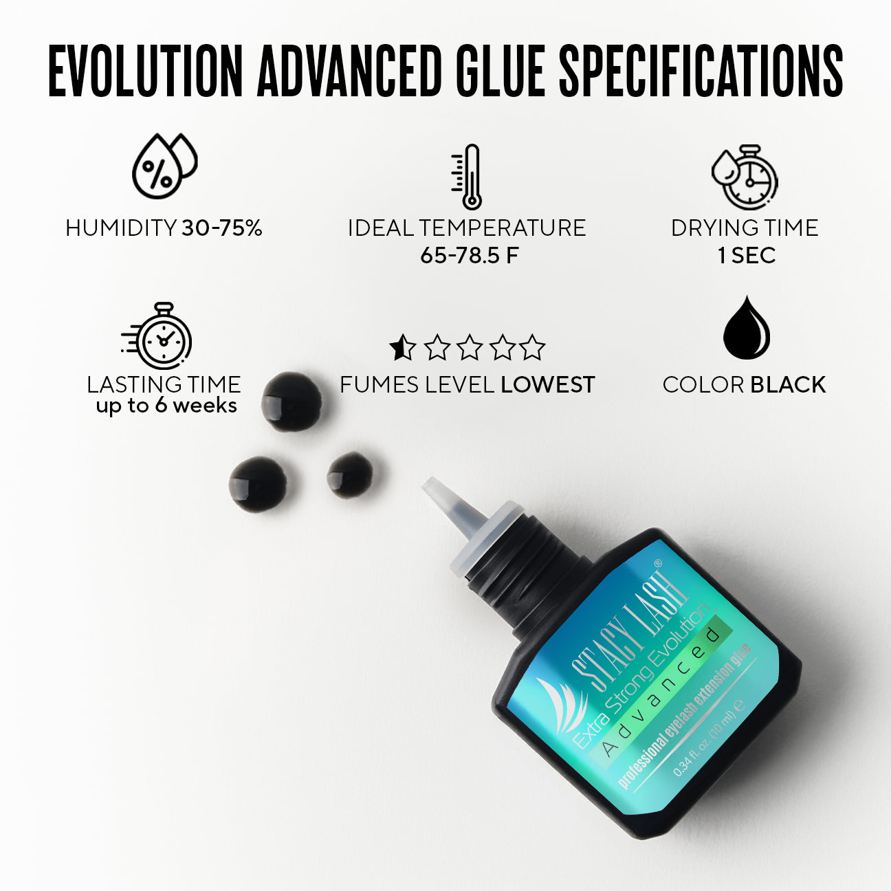 Stacy Lash Extra Strong Evolution Advanced Eyelash Extension Glue - 10ml