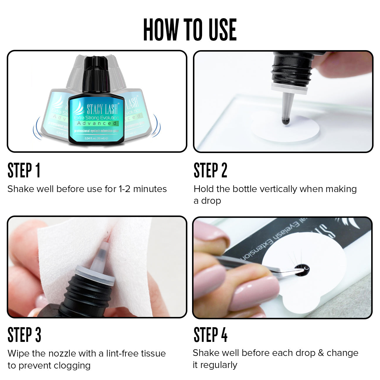 Stacy Lash Extra Strong Evolution Advanced Eyelash Extension Glue - 10ml