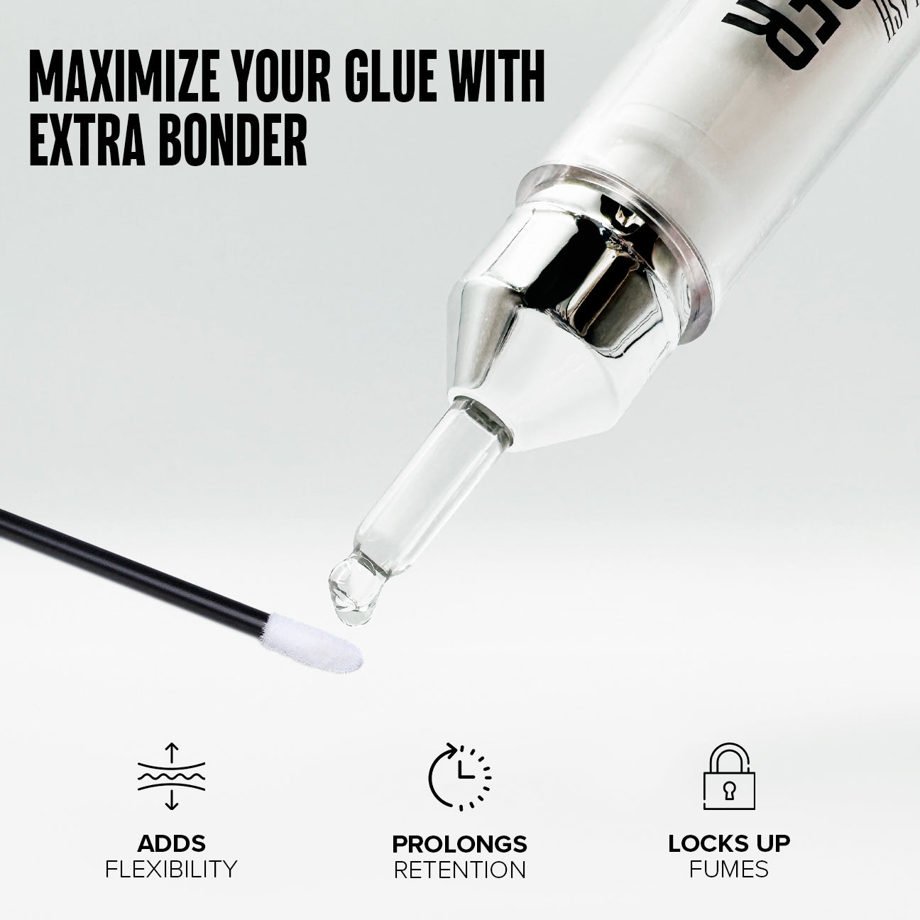 Stacy Lash Bundle: Extra Bonder 0.50 fl. oz. / 15ml & Primer 40ml & Lash Shampoo 50ml/1.69fl.oz