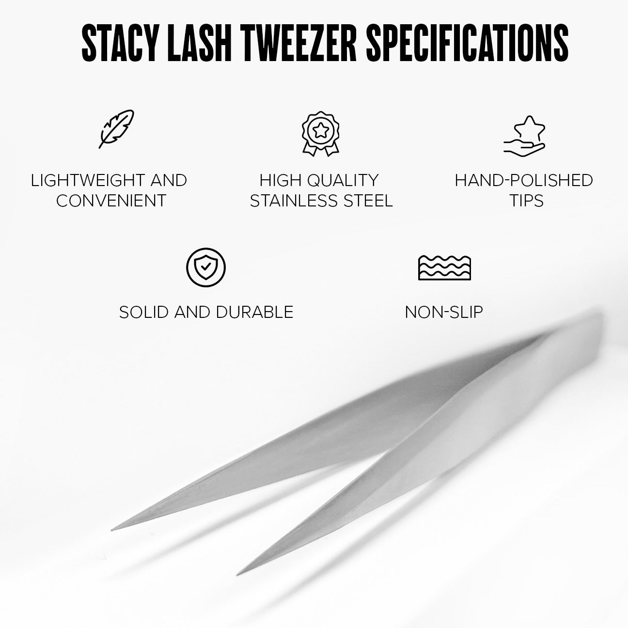 Stacy Lash Bundle: Evolution 5ml & STL-2 Eyelash Extension Tweezers