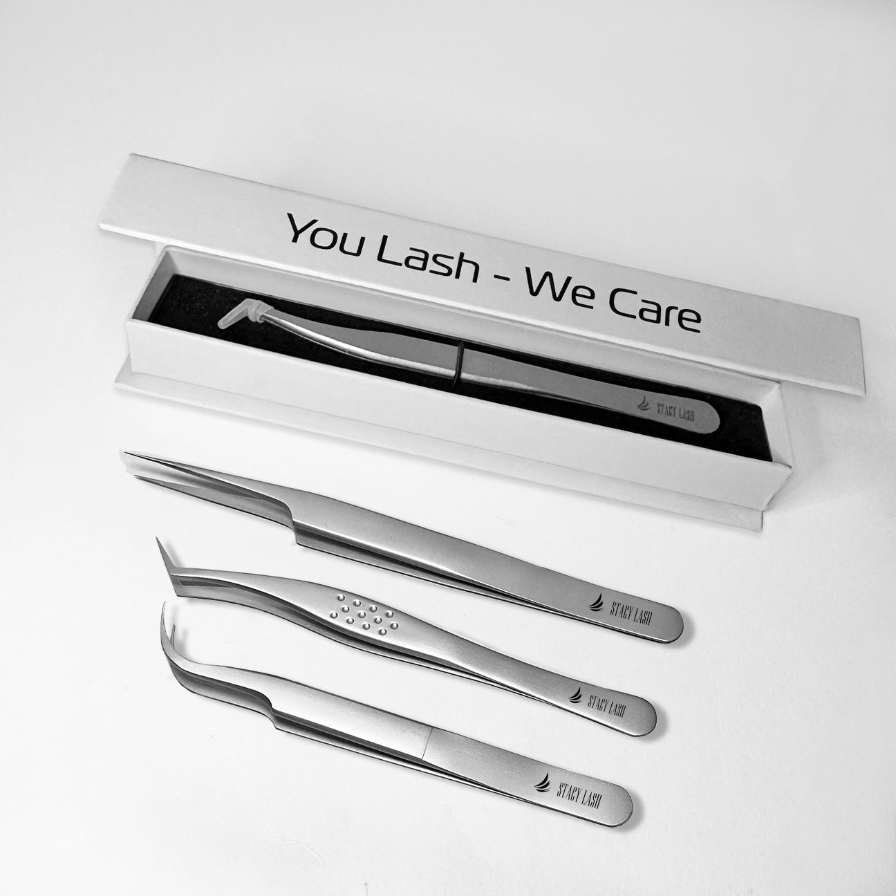 Stacy Lash STL-6 L-Shaped Tweezers for Volume & Mega Volume Eyelash Extensions