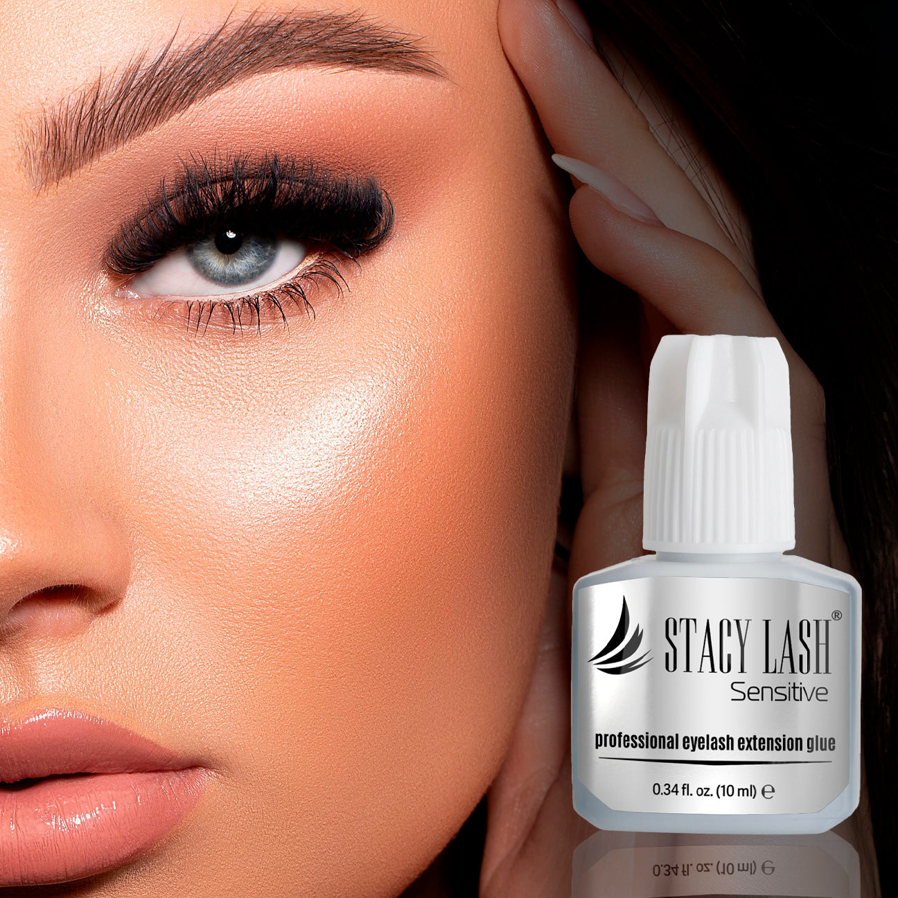 Stacy Lash Bundle: Sensitive Eyelash Extension Glue 5 ml & Lash Shampoo 100ml