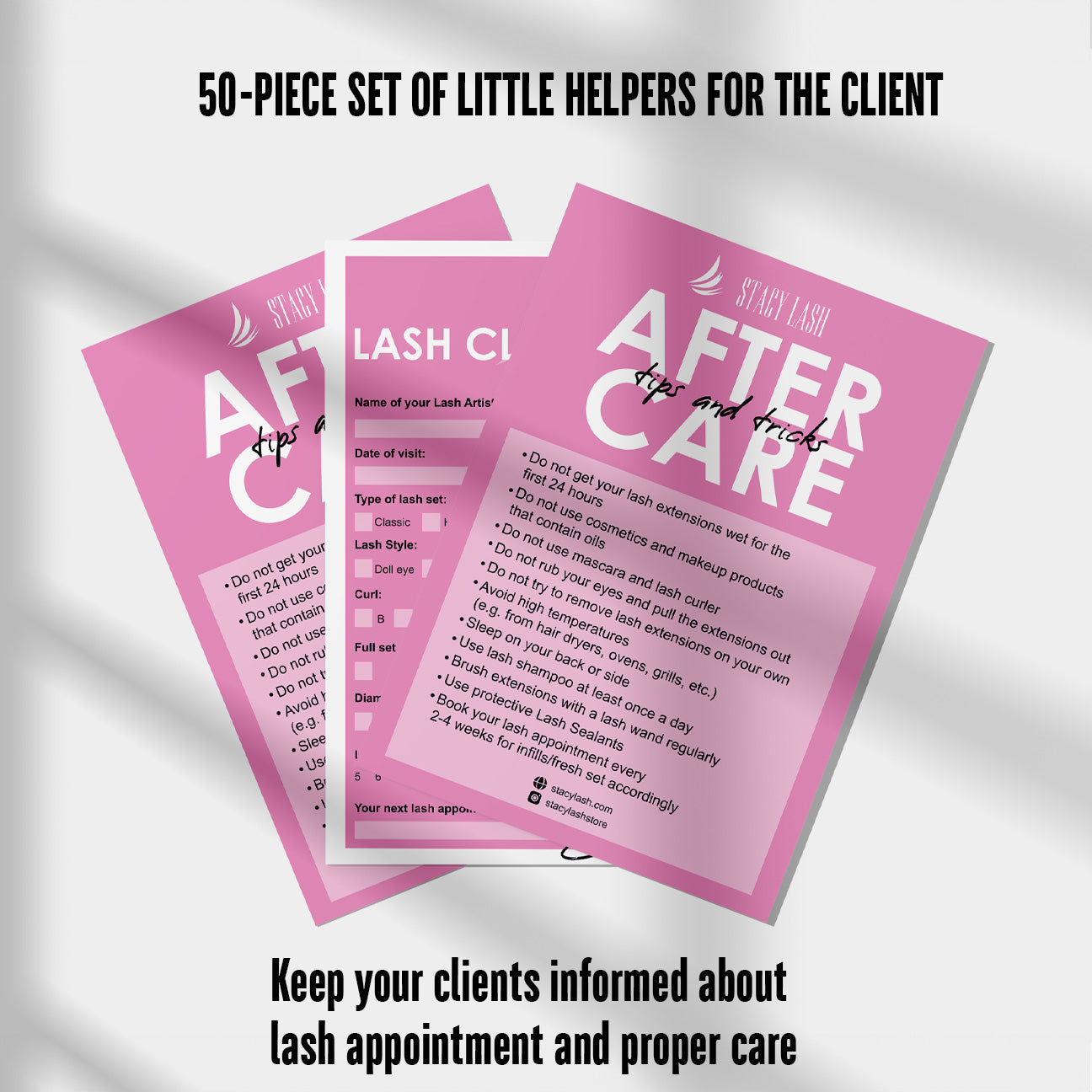 Stacy Lash Bundle: Eyelash Extension Shampoo 1 US Gal & 100 Pairs Set Under Eye Gel Pads