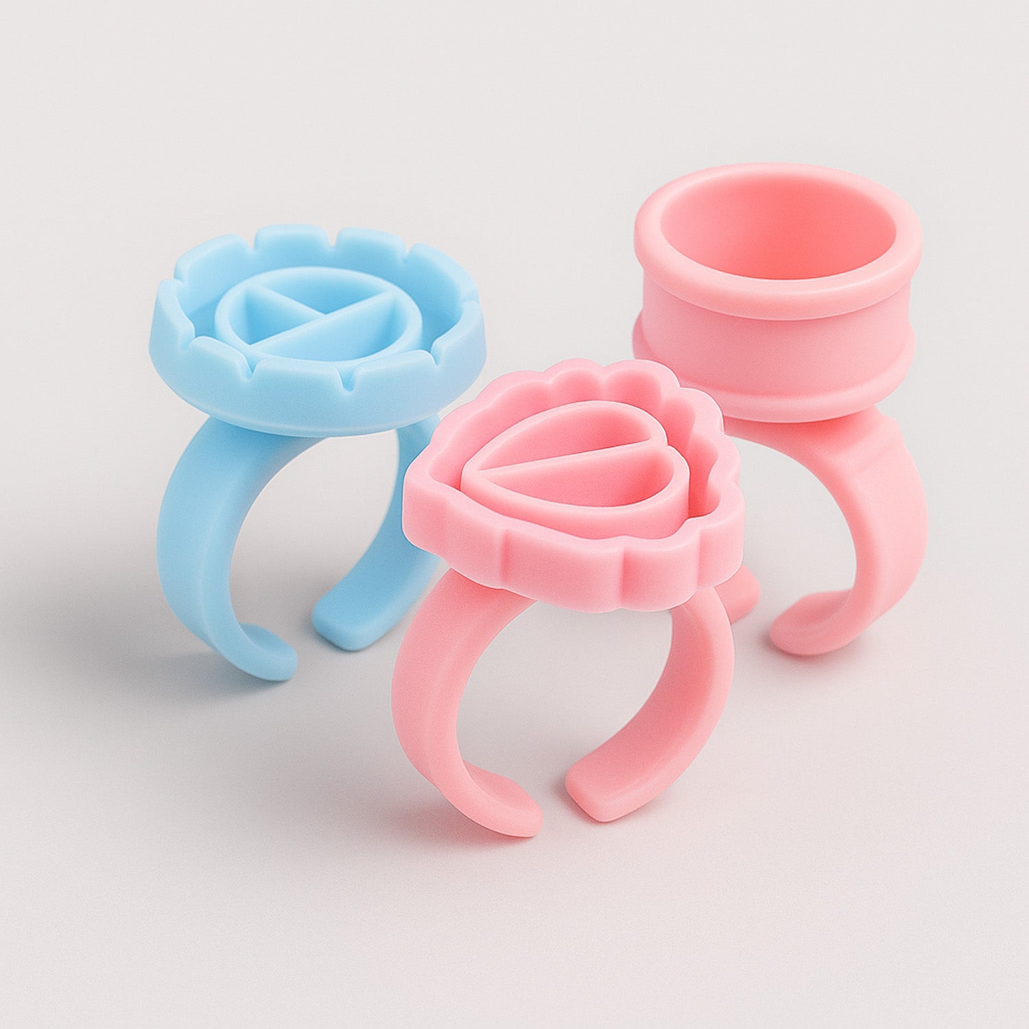 Lash glue rings in different shapes Collection