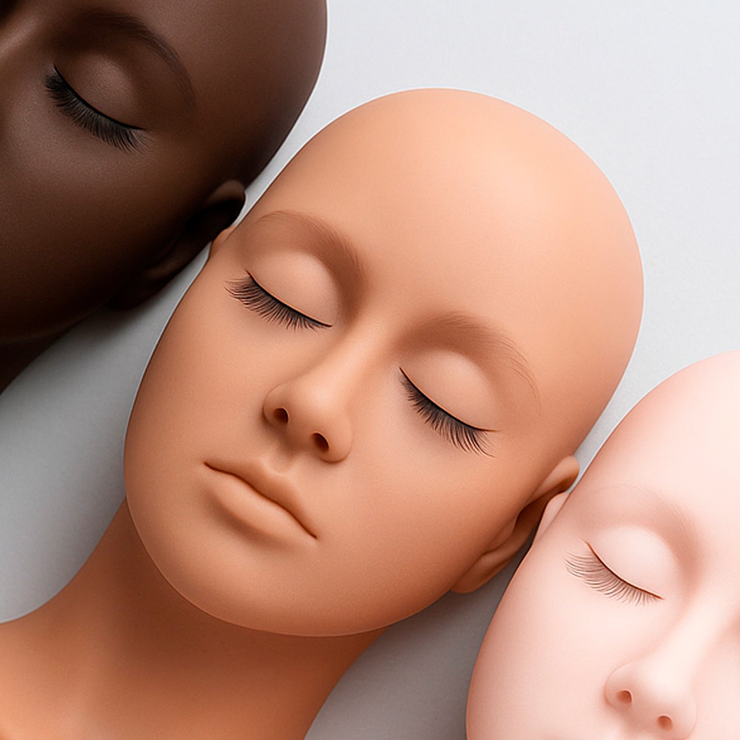 Mannequin heads for lash training Collection